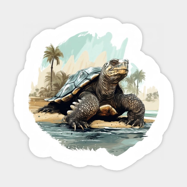 Alligator Snapping Turtle Sticker by zooleisurelife